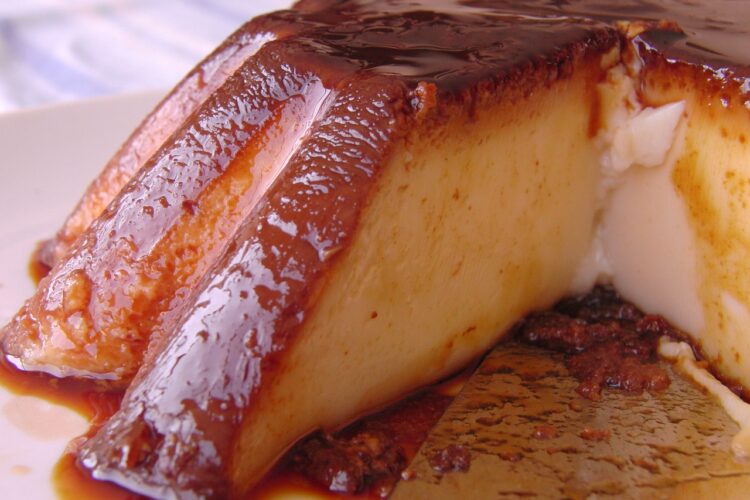 Flan de galletas al microondas